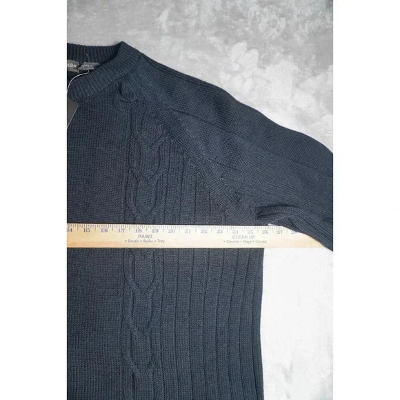 Vintage St Johns Bay Black Cable Knit Sweater; Mens XXL; Grandpa - Picture 5 of 12